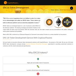 ERC20 Token Development Service- Create your own ERC20 tokens