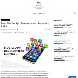 Best Mobile App Development Services in India