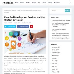 Front End Development Services and Hire Chatbot Developer