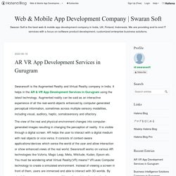 AR VR App Development Services in Gurugram - Web & Mobile App Development Company