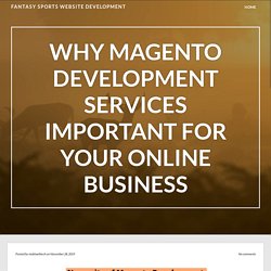 Why Magento Development Services Important for your Online Business