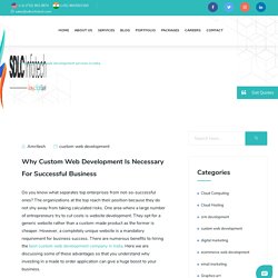 custom web development services in India