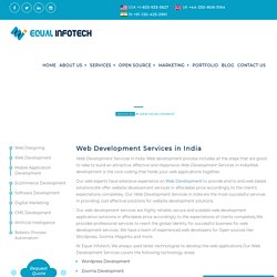 Professional Website? Get Best Web Development Services in India! Equal Infotech