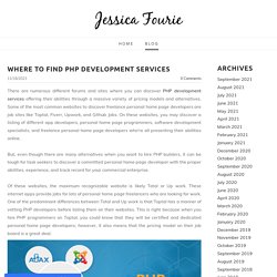 Where to find PHP Development Services - Jessica Fourie