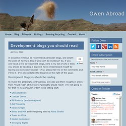 Development blogs you should read