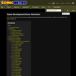 Game Development:Sonic Adventure - Sonic Retro