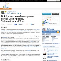 Build your own development server with Apache, Subversion and Trac