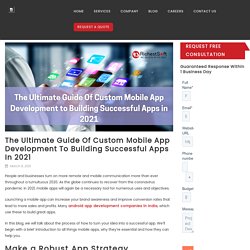 Mobile App Development to Building Successful Apps in 2021