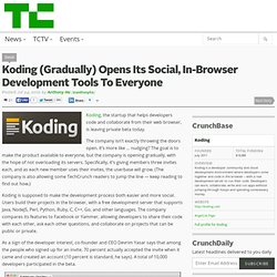 Koding (Gradually) Opens Its Social, In-Browser Development Tools To Everyone