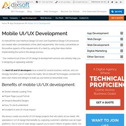 Best Mobile developers Support company - UI and UX web design & development services