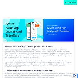 eWallet Mobile App Development Essentials