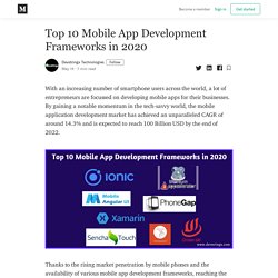 Top 10 Mobile App Development Frameworks in 2020 - Devstringx Technologies - Medium