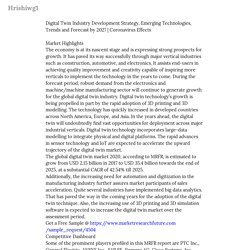 Digital Twin Industry Development Strategy, Emerging Technologies, Trends and... — Hrishiwg1
