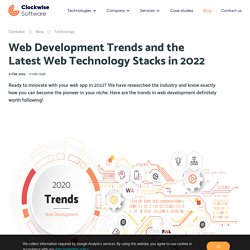 Web Development Trends in 2020: Latest Web Technology Stacks Overview - Clockwise Software