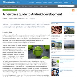 A newbie's guide to Android development
