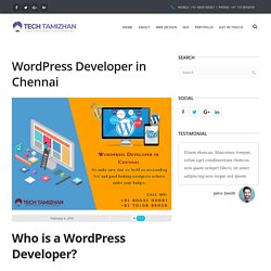 WordPress Developer in Chennai