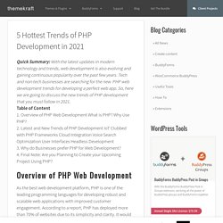 5 Hottest Trends of PHP Development in 2021 - ThemeKraft Magazine