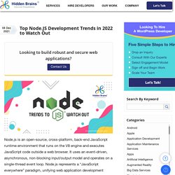 Top Node JS Development Trends to Watch Out
