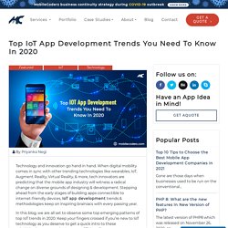 Top 5 IoT App Development Trends You Need To Know In 2020