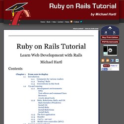 Ruby on Rails Tutorial: Learn Rails by Example book and screencasts by Michael Hartl