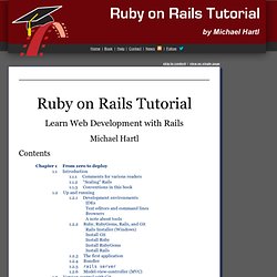 Ruby on Rails Tutorial: Learn Rails by Example book and screencasts by Michael Hartl