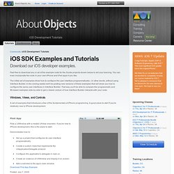 iPhone SDK Examples and Tutorials - About Objects