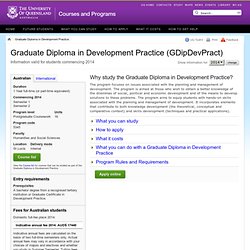 Graduate Diploma in Development Practice