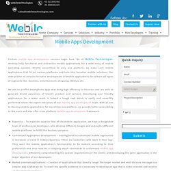 Mobile Apps Development Company for iOS, Android and Windows