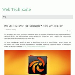 Why Choose Zen Cart For eCommerce Website Development?