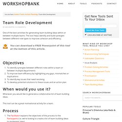 Team Building Ideas - Team Role Development Tool — WorkshopBank