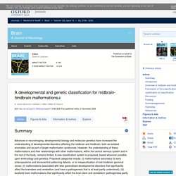 A developmental and genetic classification for midbrain-hindbrain malformations