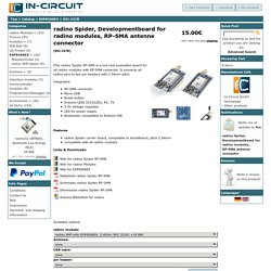 radino Spider, Entwicklungsboard für radino Module, mit RP-SMA Antennenanschluß, In-Circuit Online Shop