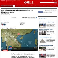 State-by-state developments related to Hurricane Irene