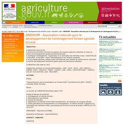 ANDAFAR - Association nationale pour le développement de l'aménagement foncier agricole et rural