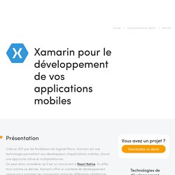 xamarin pour le développement d'applications mobiles
