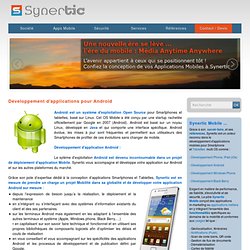 Synertic - Développement Mobile et Sécurité SI