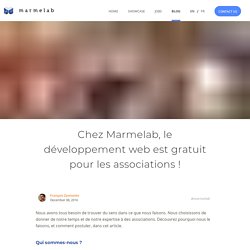 Chez Marmelab, le développement web est gratuit pour les associations !