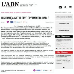 Etudes - Les français et le développement durable