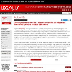 Développement de site : absence d’effets de réserves mineures après la recette définitive