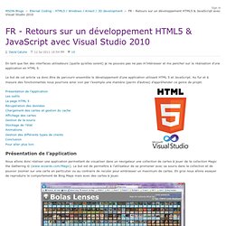 FR - Retours sur un développement HTML5 & JavaScript avec Visual Studio 2010 - Eternal Coding