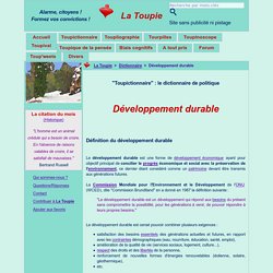 Développement durable