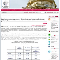 Le développement du commerce électronique : quel impact sur les finances publiques ?