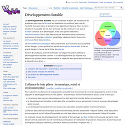 Développement durable - Vikidia, l’encyclopédie des 8-13 ans