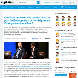 Conférence : mesures pour le développement du numérique en enseignement supérieur
