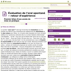Évaluation de l'oral spontané – retour d'expérience - Page 4/4 - Centre Académique Recherche- Développement, Innovation et Expérimentation