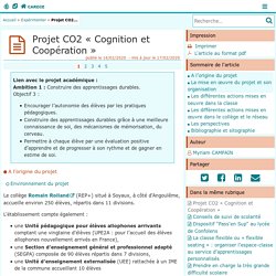 Projet CO2 « Cognition et Coopération » - Centre Académique Recherche- Développement, Innovation et Expérimentation