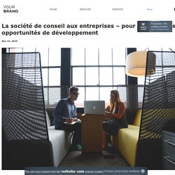 La société de conseil aux entreprises – pour de nouvelles opportunités de développement - Fondseuropeens