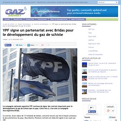 YPF signe un partenariat avec Bridas pour le développement du gaz de schiste