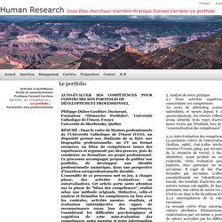 Human Research Le portfolio et le développement professionnel