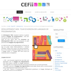 Développement Web : tour d'horizon des langages de programmation